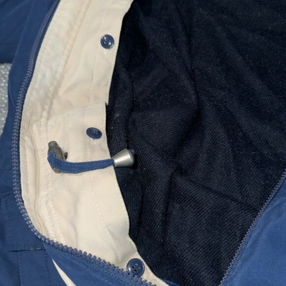 American Bazaar Womens Size Medium Blue Button Up and Zipper Hoodie Jacket Sz L - Picture 5 of 10